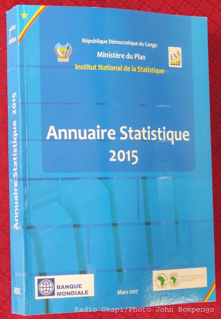 Présentation de l’annuaire statistique de la RDC pour 2015 à Kinshasa, le 22/08/2017. Radio Okapi/Ph. John Bompengo