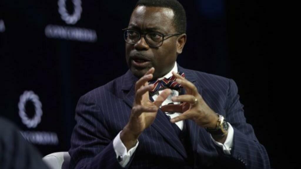NEW YORK, NEW YORK – SEPTEMBER 24: Akinwumi Adesina, President, African Development Bank Group, speaks onstage during the 2019 Concordia Annual Summit – Day 2 at Grand Hyatt New York on September 24, 2019 in New York City. Riccardo Savi/Getty Images for Concordia Summit/AFP