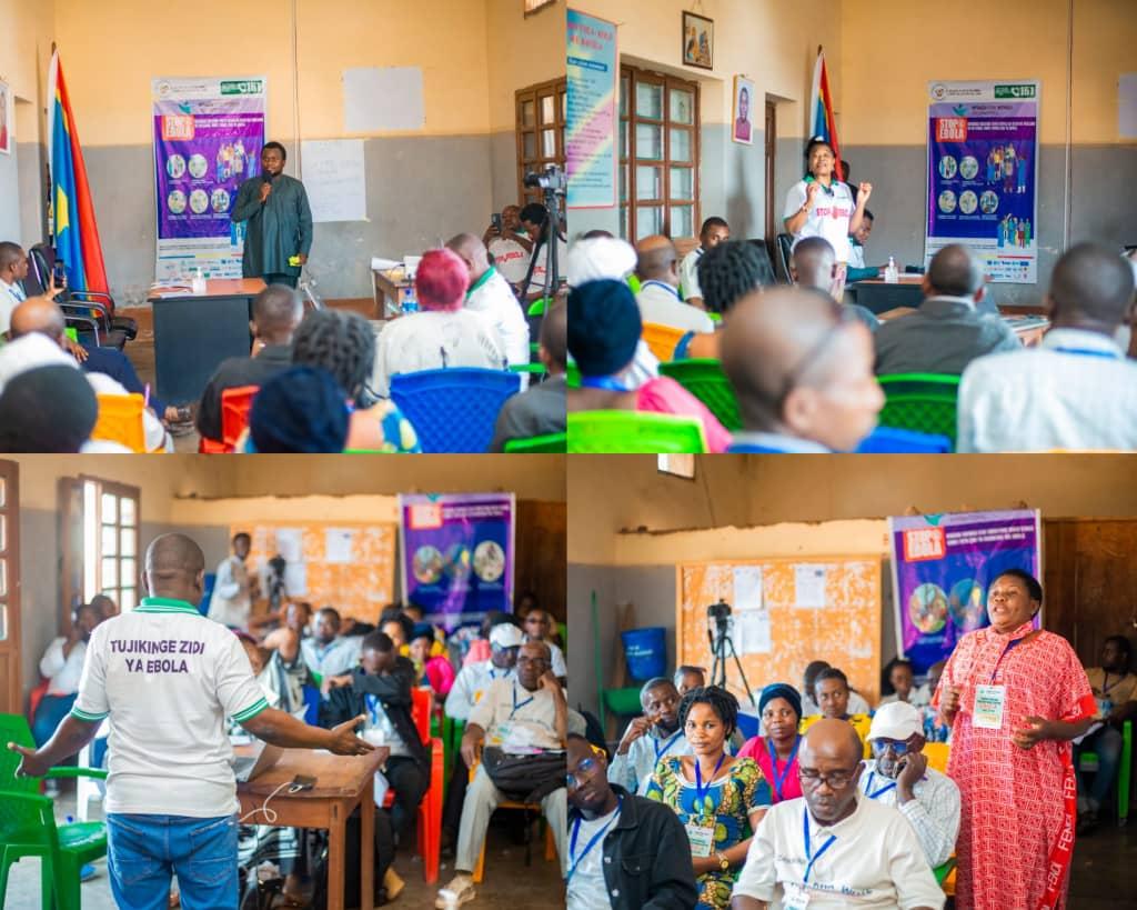 Les leaders communautaires de la chefferie de Bavira en formation sur la prévention de l'épidémie du virus Ebola