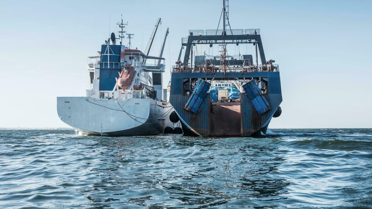 Fishing industry; Fishing boats off the coast of Angola