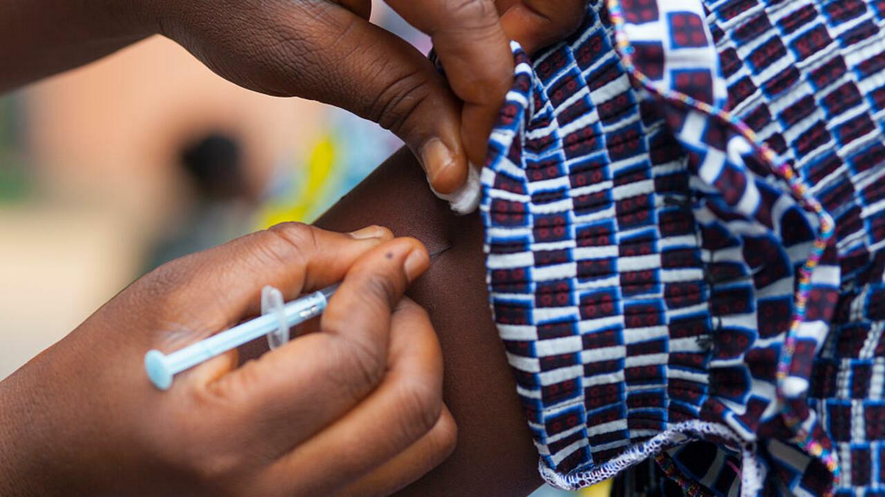 Reportage in a health center in Lome, Togo. Adult vaccination. (Photo by: BSIP/Universal Images Group via Getty Images)
