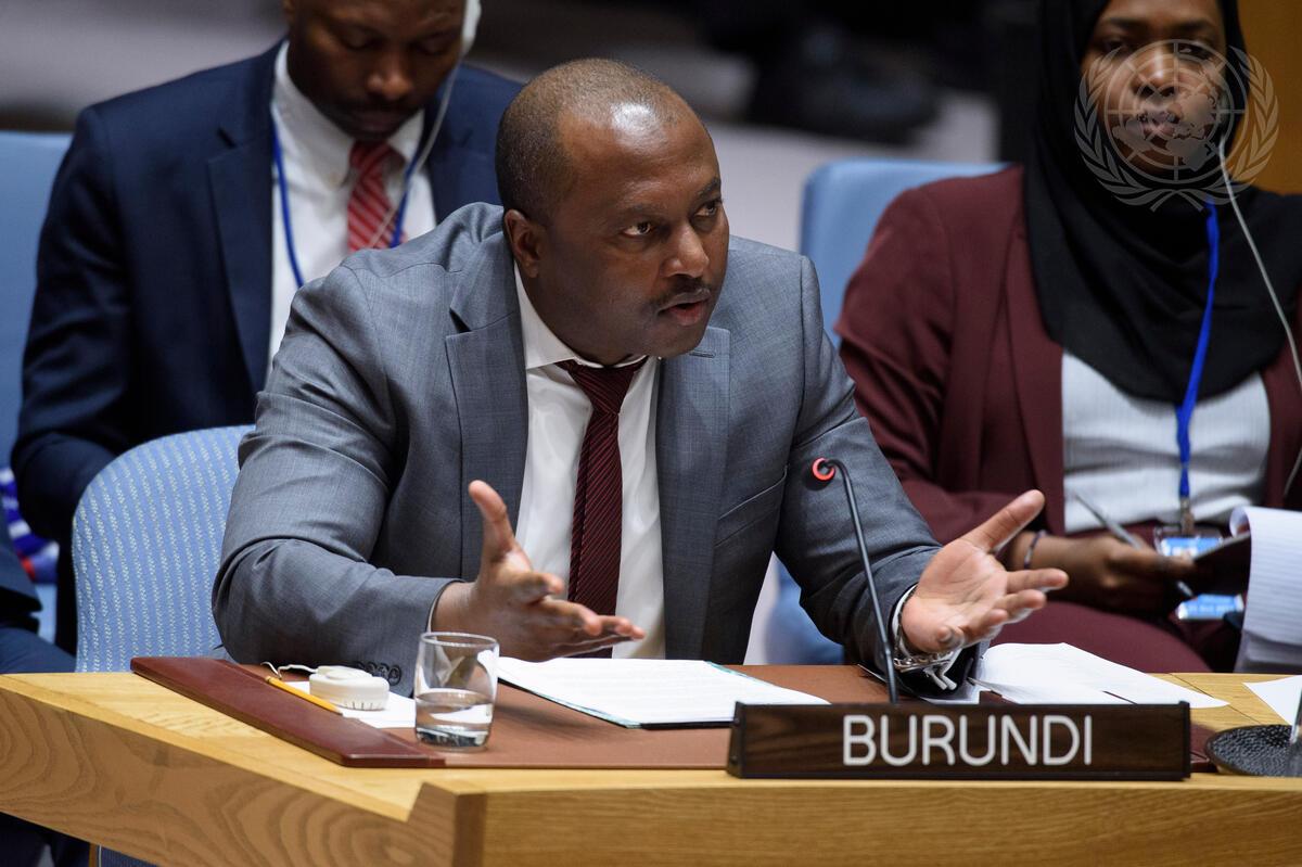 Albert Shingiro, Permanent Representative of Burundi to the United Nations, addresses the Security Council meeting on the situation in his country. © Loey Felipe/UN Photo